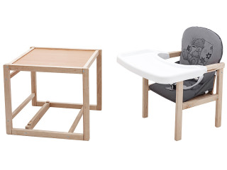 Стільчик-трансформер Babyroom Вінні-230 eko сірий / графіт (ведмедик з чашкою)