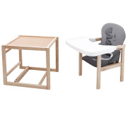 Стульчик-трансформер Babyroom Винни-230 eko серый / графит (мишка и звезда)
