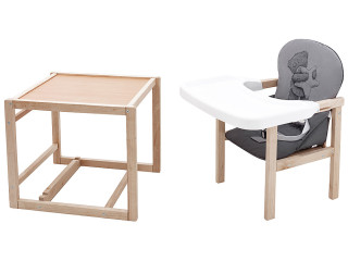 Стульчик-трансформер Babyroom Винни-230 eko серый / графит (мишка и звезда)