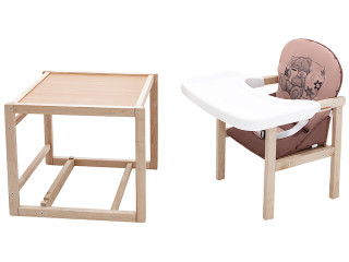 Стільчик-трансформер Babyroom Вінні-230 eko капучино / шоколад (ведмедик з чашкою)