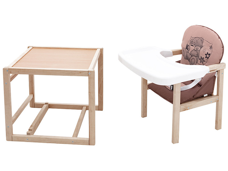 Стільчик-трансформер Babyroom Вінні-230 eko капучино / шоколад (ведмедик з чашкою), Фото 1