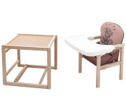 Стільчик-трансформер Babyroom Вінні-230 eko капучино / шоколад (ведмедик з серцем)