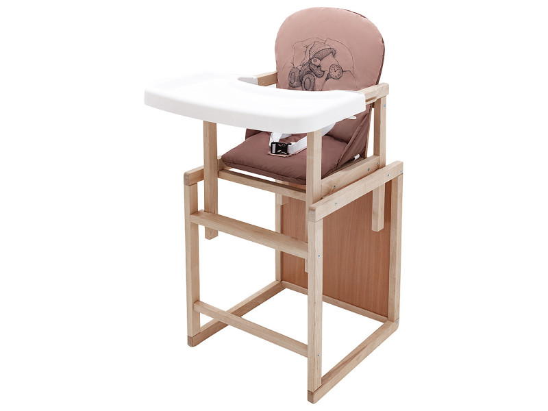 Стульчик-трансформер Babyroom Винни-230 eko капучино / шоколад (мишка с будильником), Фото 3