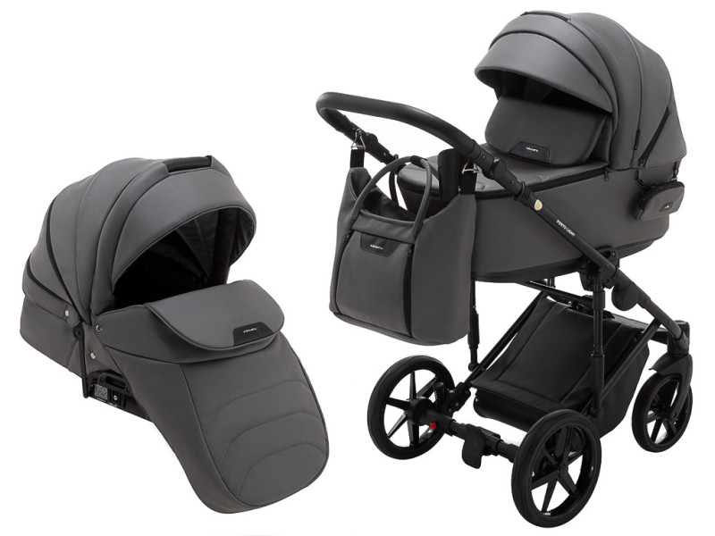 Коляска 2 в 1 Adamex Porto Light ECO SA-4 темно-серый, Фото 1