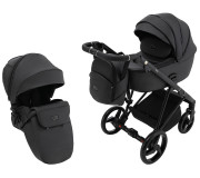 Коляска 2 в 1 Adamex Blanc Eco SA-2 чорний