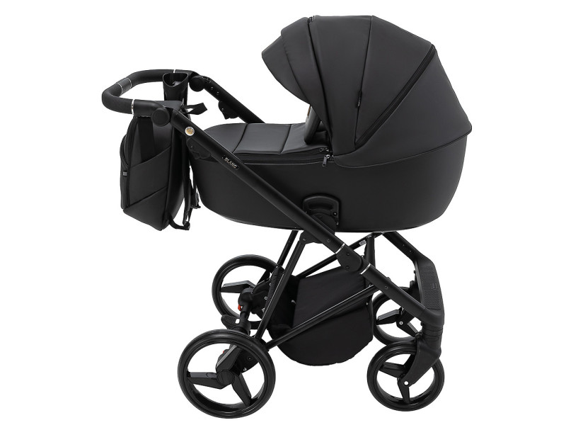 Коляска 2 в 1 Adamex Blanc Eco SA-2 чорний, Фото 4
