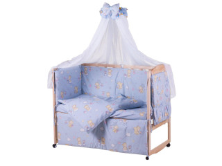Детская постель Qvatro Gold RG-08 голубой (мишки, пчелка, звезда)