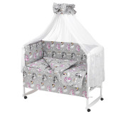 Дитяча постіль Qvatro Gold RG-08 сірий (єдинороги)
