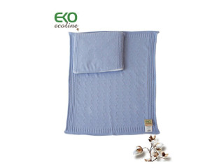 Одеяльце и подушка Комплект для хлопчика EKO DW-03 DZ голубий