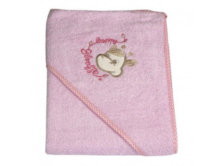 дитяче мачрове полотенце полотенце жирафік ЕКО ОК-01 рожевий