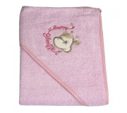 дитяче мачрове полотенце полотенце жирафік ЕКО ОК-01 рожевий