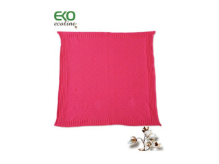 легкий плед Плед Хлопковый EKO dw-03 фуксия