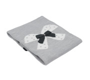 двойное трикотажное одеяло-плед, 75х85 см Плед Бантик EKO ple-12 серый двойное трикотажное одеяло-плед, 75х85 см Плед Бантик EKO ple-12 серый