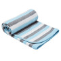вязаное одеяло-плед, 75х85 см Плед Полосатый EKO ple-23 голубой