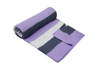 Дитячий легкий плед із бамбукового волокна 80×100 см “Бамбук” ЕКО PLE-37 фіолетовий