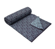 плегкий плед із волокна бамбук 80х100 Плед Bambuk ECO ple-38 сир / бірюзовий