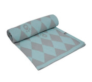 Легкий плед 80x100 см Плед Ромби трикотажний EKO ple-61 бірюзовий