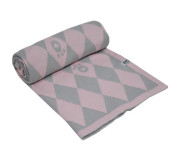 світлий плед 80х100 см плед Ромбі трикотаж ЕКО пле-61 рожевий