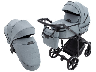 Коляска 2 в 1 Adamex Ziko Tip TK-60 тёмно-серый