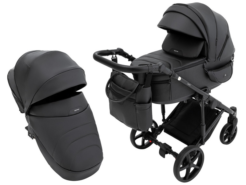 Коляска 2 в 1 Adamex Zico Eco Sa-2 чорний, Фото 1
