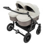 Коляска 2 в 1 для двійні Bair Sorento DUO BS-03 слонова кістка / капучино Коляска 2 в 1 для двійні Bair Sorento DUO BS-03 слонова кістка / капучино