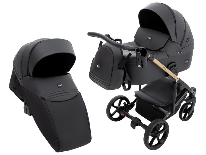 Коляска 2 в 1 Bair Onyx ECO OE-01 чорний, Фото 1