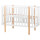 Ліжко Babyroom Місяць 120x60 набір 80x60  білий / натуральний