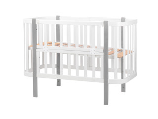 Ліжко Babyroom Місяць 120x60 набір 80x60  білий / сірий