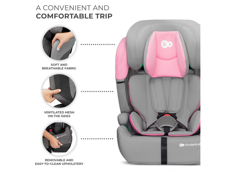 Автокресло Kinderkraft Comfort Up i-Size Pink (KCCOUP02PNK0000), Фото 6