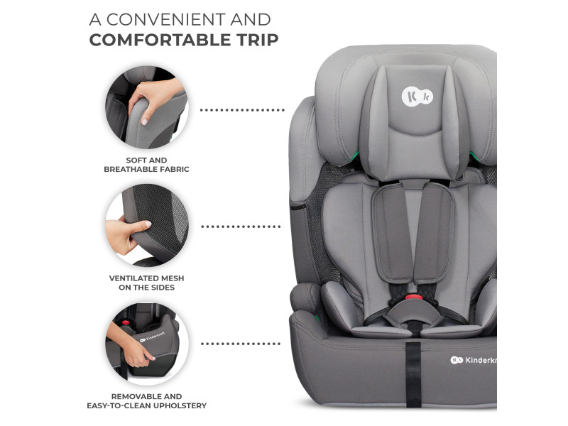 Автокресло Kinderkraft Comfort Up i-Size Grey (KCCOUP02GRY0000), Фото 6