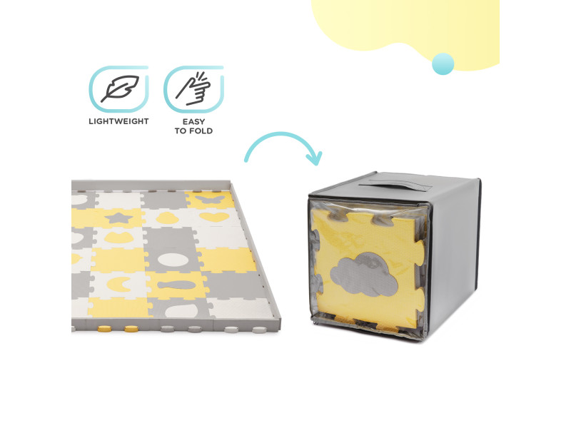 Килимок-пазл Kinderkraft Luno Shapes Yellow, 30 елементів (KPLUSH00YEL0000), Фото 11