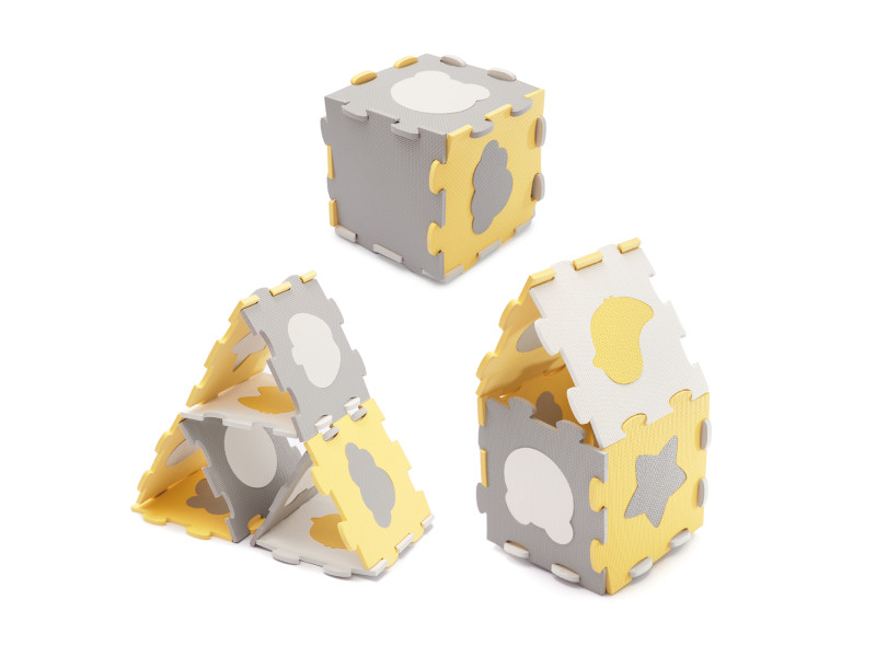 Килимок-пазл Kinderkraft Luno Shapes Yellow, 30 елементів (KPLUSH00YEL0000), Фото 6