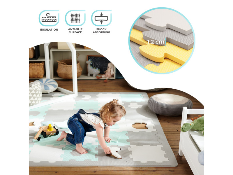 Килимок-пазл Kinderkraft Luno Shapes Yellow, 30 елементів (KPLUSH00YEL0000), Фото 8