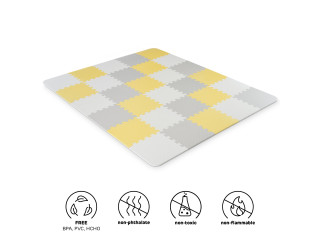 Коврик-пазл Kinderkraft Luno Yellow, 30 элементов (KKMLUNOYEL0000)