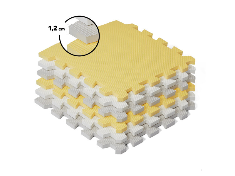 Килимок-пазл Kinderkraft Luno Yellow, 30 елементів (KKMLUNOYEL0000), Фото 3