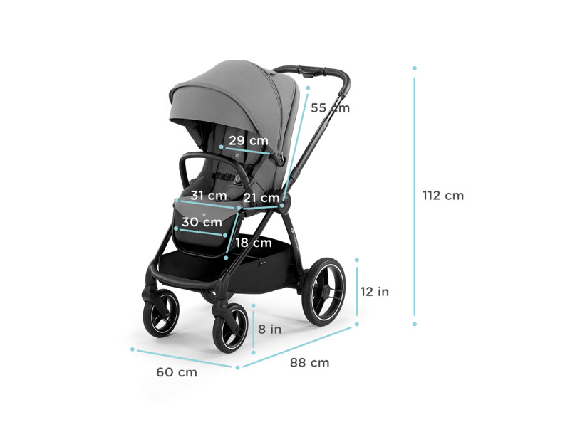Універсальна коляска 2 в 1 Kinderkraft Nea Platinum Grey (KSNEA000GRY2000), Фото 21