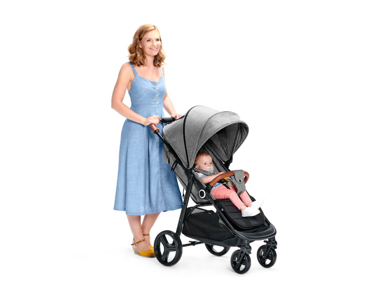 Прогулянкова коляска Kinderkraft Grande Plus Grey (KSGRAN00GRY0000), Фото 6