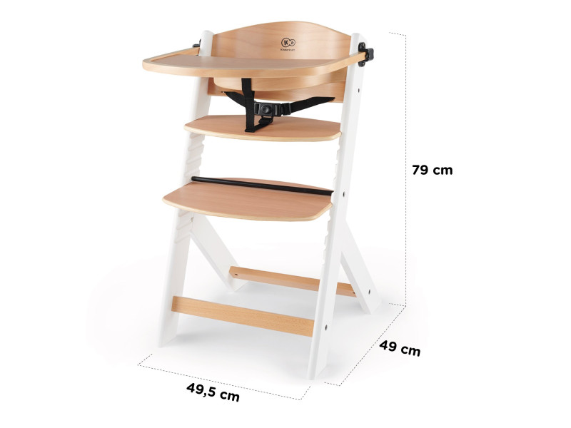 Стільчик для годування Kinderkraft Enock Gray Wood (KKKENOCGRY0000), Фото 9