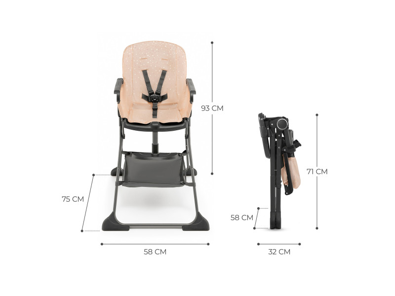 Стільчик для годування Kinderkraft Foldee Pink (KHFOLD00PNK0000), Фото 4