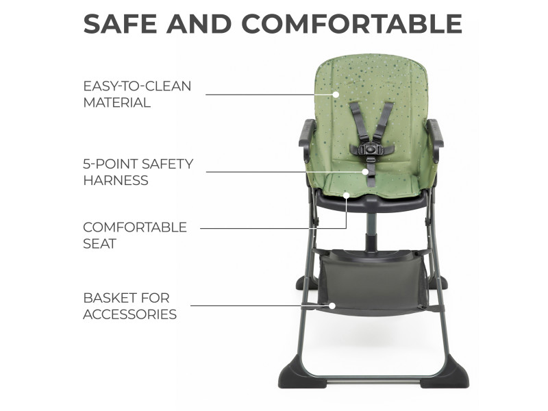 Стільчик для годування Kinderkraft Foldee Green (KHFOLD00GRE0000), Фото 13