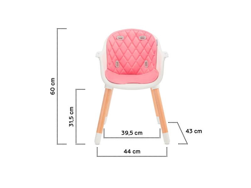 Стільчик для годування Kinderkraft Sienna Pink (KKKSIENPNK0000), Фото 5