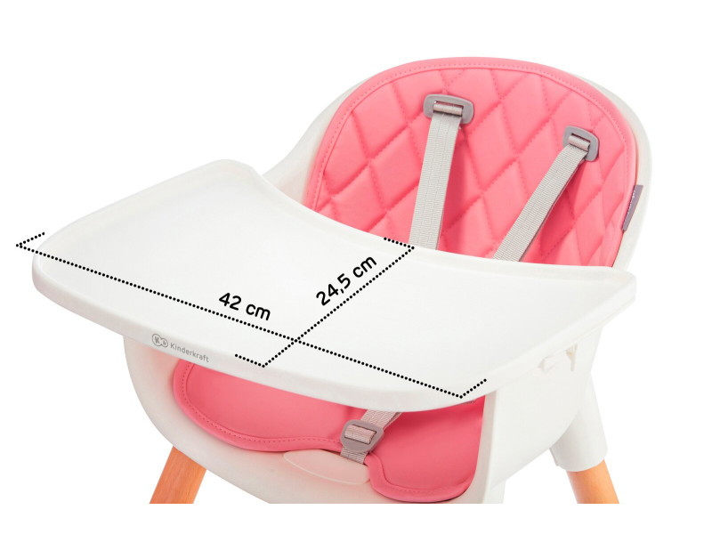 Стільчик для годування Kinderkraft Sienna Pink (KKKSIENPNK0000), Фото 7