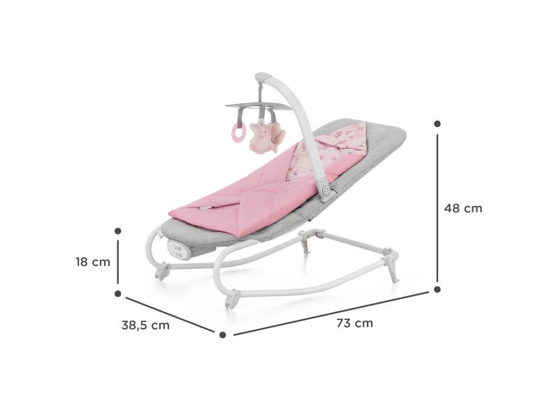 Шезлонг-качалка Kinderkraft Felio 2 Peony Rose (KBFELI20PNK0000), Фото 4