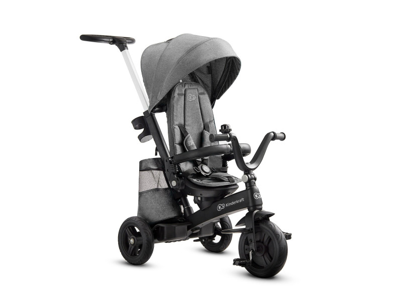 Триколісний велосипед Kinderkraft Easytwist Platinum Grey (KKRETWIGRY0000), Фото 3