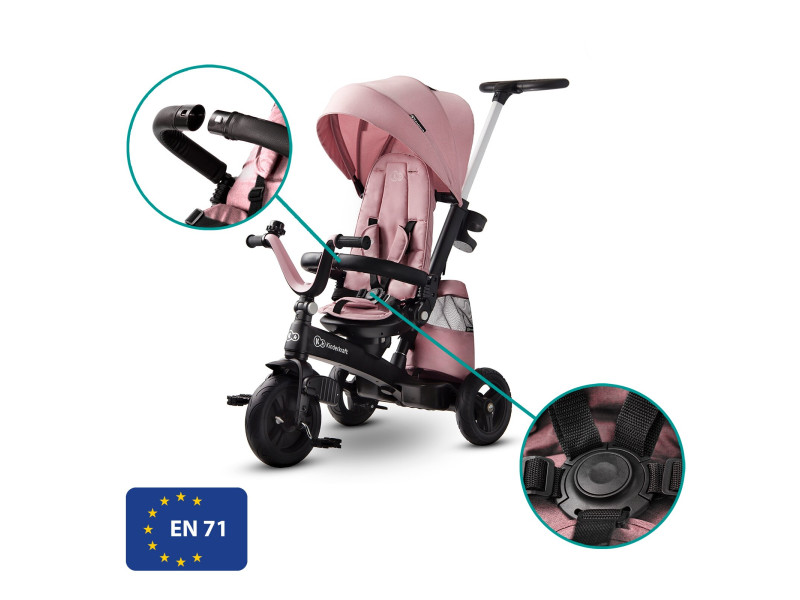 Триколісний велосипед Kinderkraft Easytwist Mauvelous Pink (KKRETWIPNK0000), Фото 12