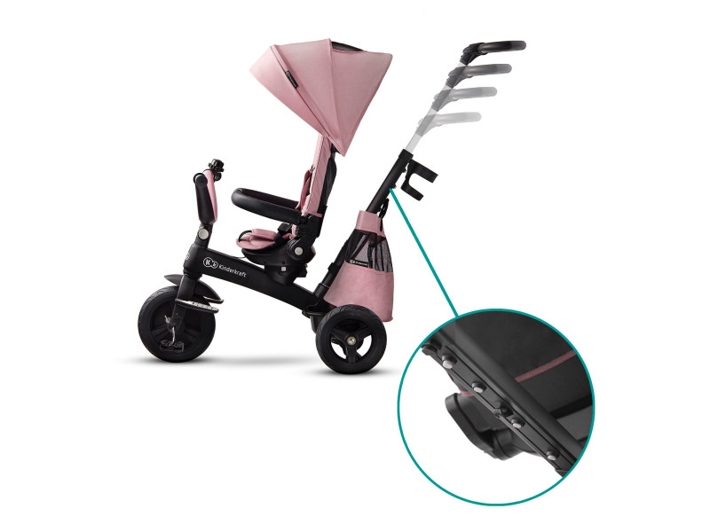 Триколісний велосипед Kinderkraft Easytwist Mauvelous Pink (KKRETWIPNK0000), Фото 10