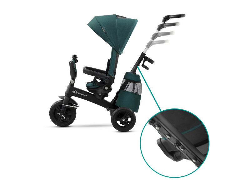 Трехколесный велосипед Kinderkraft Easytwist Midnight Green (KKRETWIGRE0000), Фото 11