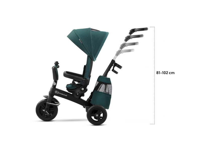 Трехколесный велосипед Kinderkraft Easytwist Midnight Green (KKRETWIGRE0000), Фото 13