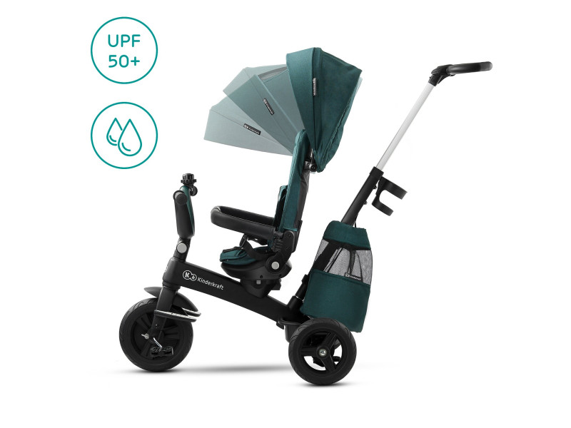 Трехколесный велосипед Kinderkraft Easytwist Midnight Green (KKRETWIGRE0000), Фото 4