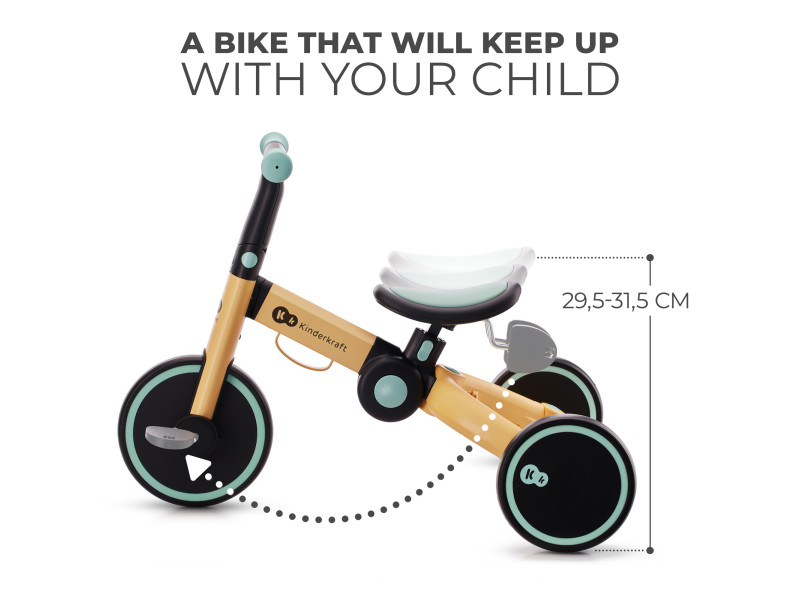 Триколісний велосипед 3 в 1 Kinderkraft 4TRIKE Sunflower Blue (KR4TRI22BLU0000), Фото 9